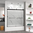 thumbnail image 3 of Transolid Brp606208c-S 62" High X 60" Wide Bypass Frameless Shower Door - Chrome, 3 of 7