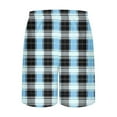 thumbnail image 3 of Mens Fashion Checkered Printing Shorts Elastic Waist Drawstring Shorts Summer Vacation Beach Shorts, 3 of 4