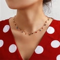 thumbnail image 1 of Xihbxyly Liquidación de verano Collar en color caramelo Collar en color Collar en capas pequeñas, 1 of 7
