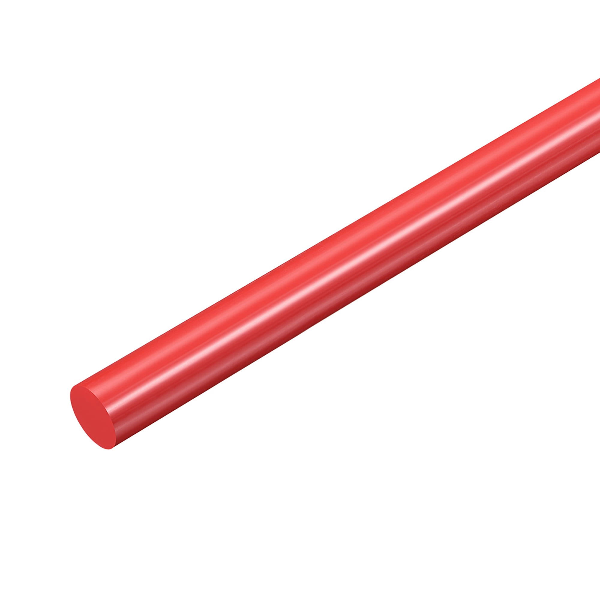 (POM)Plastic Round Rod,Polyoxymethylene Rods,8mm Dia 50cm Length Red