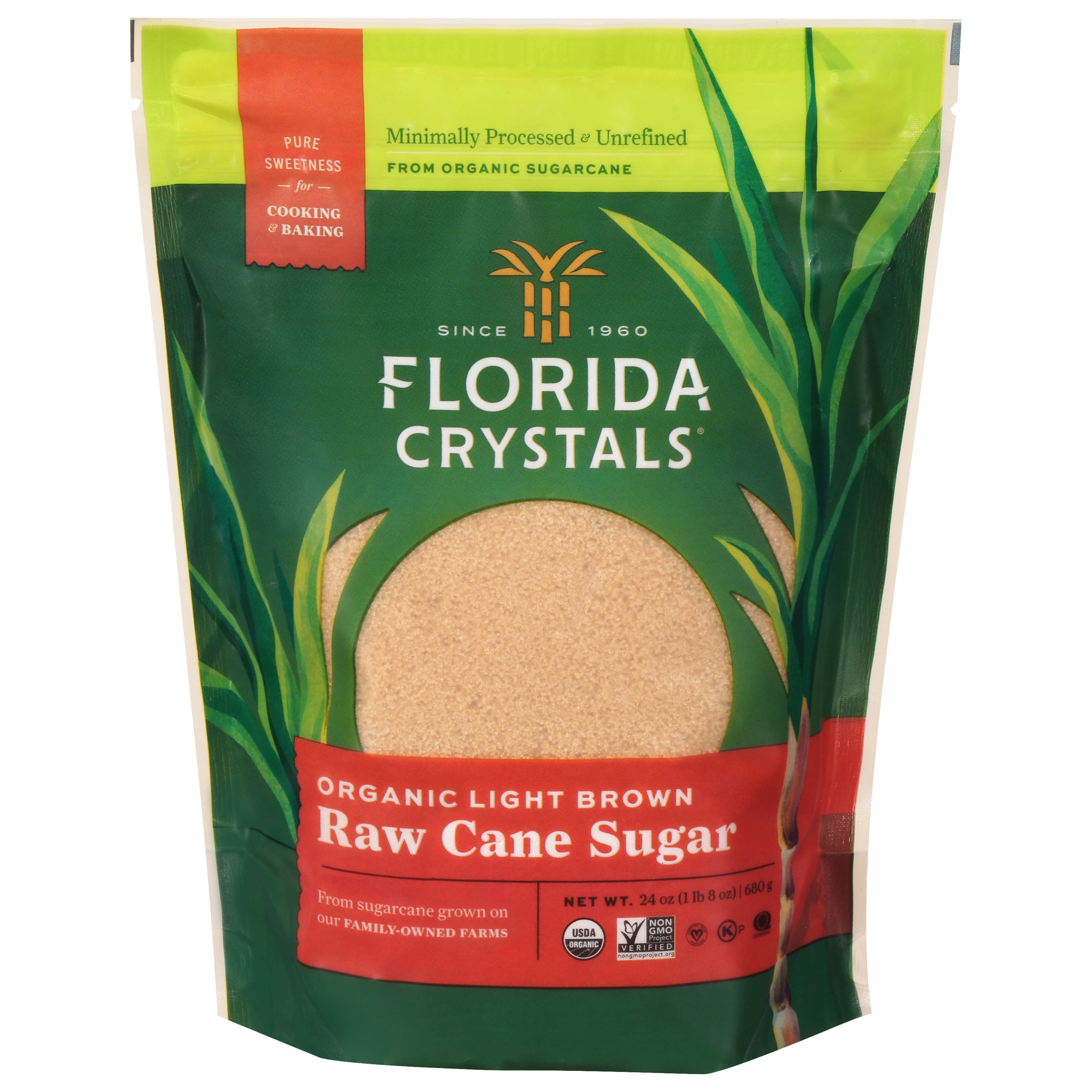 Sukre Sugar Where To Buy Walmart Florida Crystals Organic Light Brown Raw Cane Sugar, 24 oz Pouch