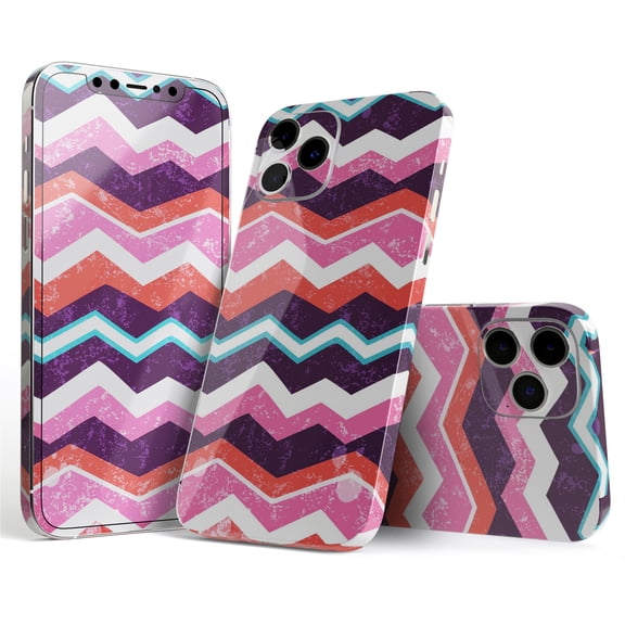DesignSkinz Jagged Colorful Chevron Full-Body Skin Decal Wrap Cover for iPhone 16