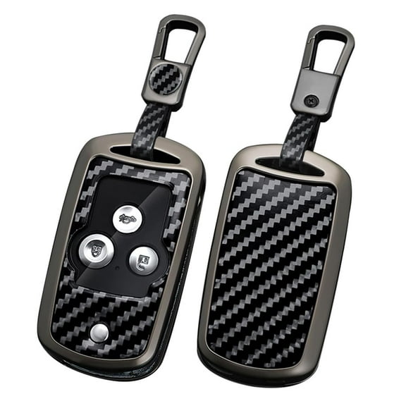 Key Fob Holder Fit for Acura MDX RDX TL TSX ZDX 2008-2013 Folding Key,Keyless Entry Car Key Cover Fit for Honda Accord 2008-2012,Carbon Pattern