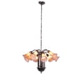 thumbnail image 3 of Meyda Tiffany 17959 Amber/Purple Tiffany Pond Lily 12 Light 24" Wide Chandelier -, 3 of 6