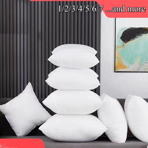 Outdoor Waterproof Throw Pillow Inserts Premium Hypoallergenic Stuffer Square Lumbar Pillow Form for Decorative Pillow Covers Bed Couch Sofa, 18x18 inch