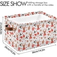 thumbnail image 4 of GZHJMY Storage Basket Cute Christmas Deer Foldable Canvas Laundry Baskets Bin Waterproof Inner Layer with Sturdy Handles for Toy Nursery Blanket Clothes 1 Pack, 4 of 7