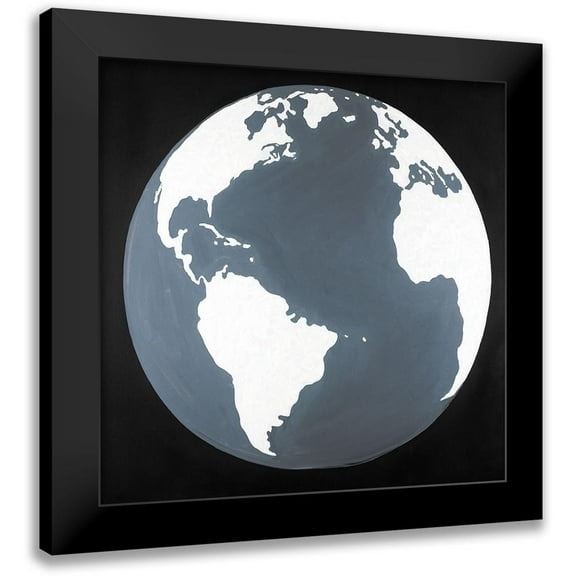 Atelier B Art Studio 12x12 Black Modern Framed Museum Art Print Titled - Globe