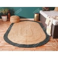 thumbnail image 2 of Chouhan Rugs Natural Jute Dark Grey Bordered Rug Bohemian Rug Decor Rug Handwoven Rug Custom Rug Decorative Rug, 2 of 6