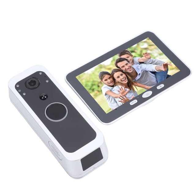 Cámara De Timbre De Vídeo WiFi Con Pantalla IPS De 5 Pulgadas 1080P Visualización De 150 Grados Aplicación De Detección De Movimiento PIR Seguimiento Remoto Audio
