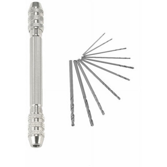 Juego de brocas pequeñas con broca helicoidal manual de doble cabezal (brocas pequeñas de 10 piezas)
