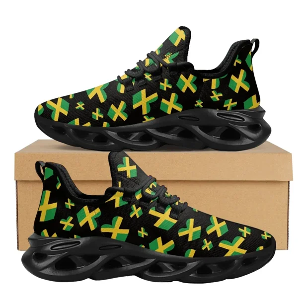 Zapatos con la bandera de Jamaica para hombre, zapatillas informales para correr, calzado transpirable, diseño personalizado, zapatos para hombre
