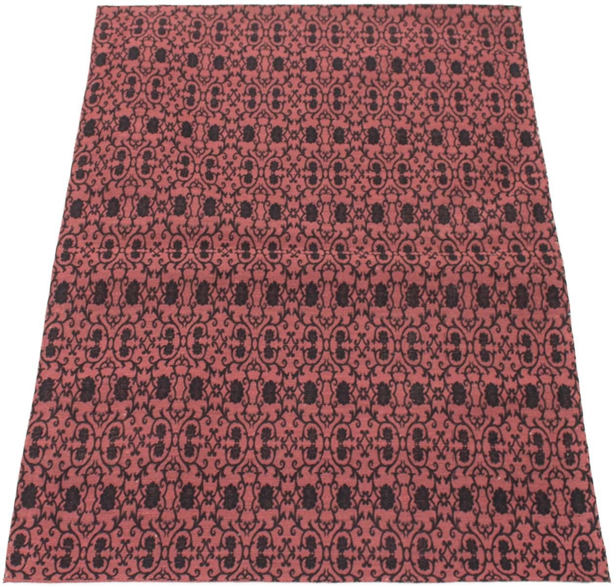 ECARPETGALLERY 4'8" x 6'9" Transitional Collage Handmade Area Rug for Living Room, Dining Room and Bedroom in Black