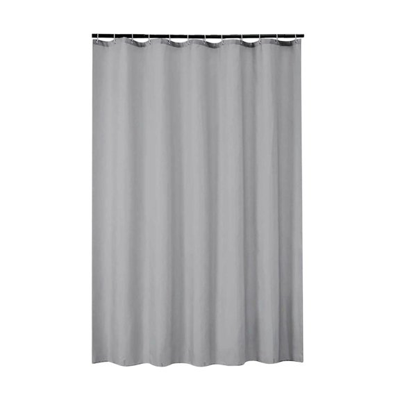 MMJ Shower Curtain Plain Solid Waterproof Thickened Polyester Bathroom Door Partition with Hooks 71x71in