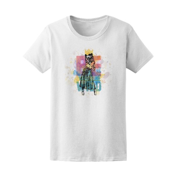 Girl With Animal Head Be Wild Tee Women's -Image by Shutterstock