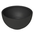 thumbnail image 5 of LeisureMod Grove Mid-Century Modern Fiberstone and Clay Planter - Round Plant Pot with Drainage Holes for Indoor and Outdoor Home (Black, 6" Height), 5 of 8