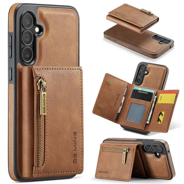 DG.MING M5 Series For Samsung Galaxy S25 Case Detachable Magnetic Leather Phone Cover with Card Slot