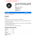 thumbnail image 2 of Accessory Belt Idler Pulley - Compatible with 1994 - 1997 Ford Thunderbird 4.6L V8 1995 1996, 2 of 2