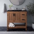 thumbnail image 2 of Modway Ashlyn 36” Wood Bathroom Vanity in Walnut Black, 2 of 12