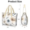 thumbnail image 3 of Tote Bag for Women - Pioneer Flower Shoulder Bag - Large Utility Work Duffle Bag with Zipper Handbag for Travel, Work, Sprots, 3 of 5