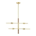 thumbnail image 5 of SAFAVIEH Viceroy 4-Light Brass Metal Pendant Light with Shade, 5 of 8