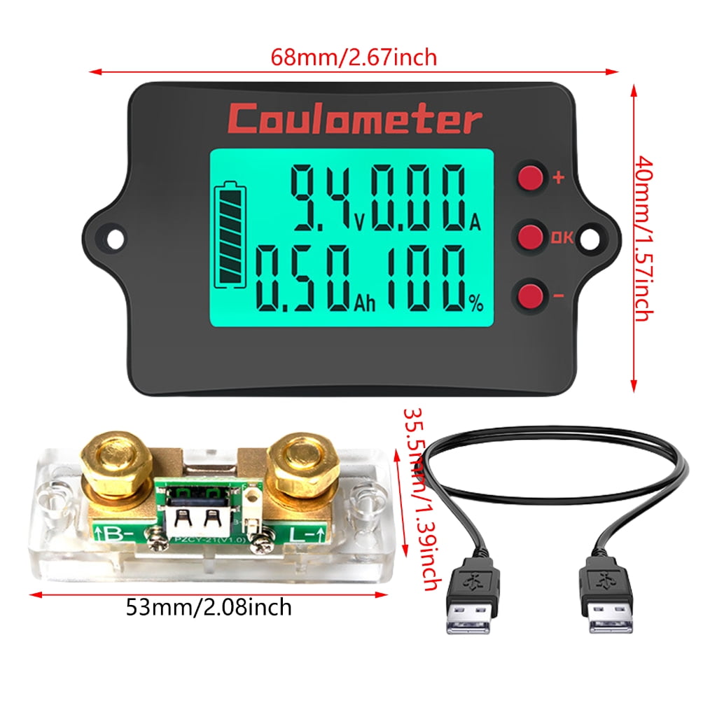 MOMOJIA Energy Data Storage Power Meter Digital Multimeter with LCD Display for Accurate Current Voltage Power Measurement Tool