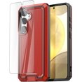 thumbnail image 1 of KOMI for Samsung Galaxy S24/S25 Case with Glass Screen Protector,Heavy Duty Drop Protection Full Body Rugged Shockproof Military Protective Tough Durable Cover for Galaxy S24/S25 6.1" 5G 2025 Red, 1 of 5