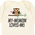 thumbnail image 4 of Inktastic My Memaw Loves Me Girl Owl Girls Long Sleeve Baby Bodysuit, 4 of 5