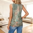thumbnail image 5 of TaTaai Women's Irregular Neck Hollow Out Button Solid Color Sleeveless Tops Pa Style Fashion Printed Casual Tank Tops for Party Office Wear Gift, 5 of 8