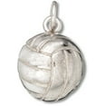 thumbnail image 1 of Sterling Silver 18" .8mm Box Chain Partial 3D Sports Volleyball Pendant Necklace, 1 of 2