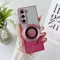 thumbnail image 5 of Magnetic  Ring Stand Glitter Case for Samsung Galaxy Z Fold 6, (Compatible with Magsafe) Women Girly Luxury Cute Plating Bling Glitter Kickstand Cover for Galaxy Z Fold 6 (Pink), 5 of 10