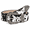 Black, variant on TRISJEM Cow Print Western Belt for Women, Studded PU Leather Cowgirl Belt