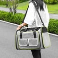 thumbnail image 3 of GROWTH TANK Large Capacity Pet Carrier Bag Expandable Collapsable Carry Package Oxford Cloth Light gray green, 3 of 9
