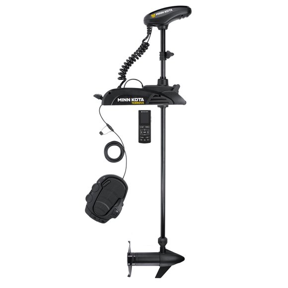 Minn Kota Trolling Motor 1358356 Terrova; Freshwater; Electric Steer; Variable Speed Forward and Reverse; 55 Pound Of Thrust; 54 Inch Shaft Length; Bow-Mount; 12 Volts; 50 Amp; Black