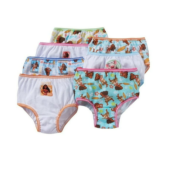 Disney Moana Girls Panties Underwear 7-Pack (4T)
