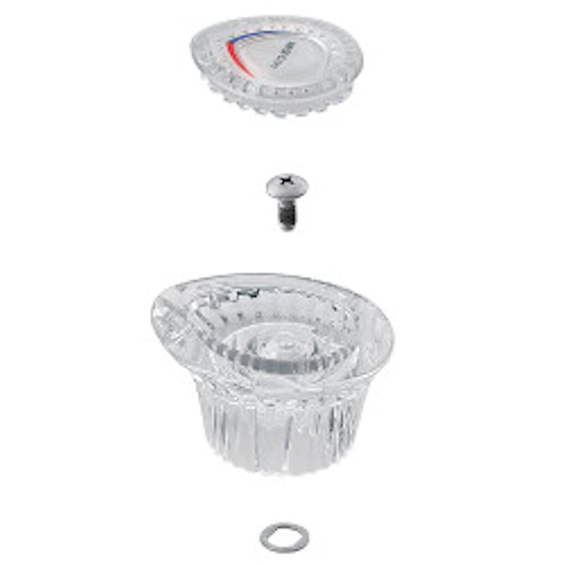 Moen Chateau Tear Drop Clear Plastic Replacement Handle Kit for Single