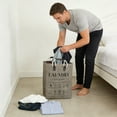thumbnail image 6 of Tuvgenk Foldable Laundry Basket with Handles Dorm Storage Tall Clothes Hamper Space Saving Laundry Room Accessories for Hotel, 6 of 6