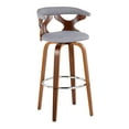 thumbnail image 4 of LumiSource Grey Gardenia 30" Fixed-Height Barstool - Set of 2, 4 of 6