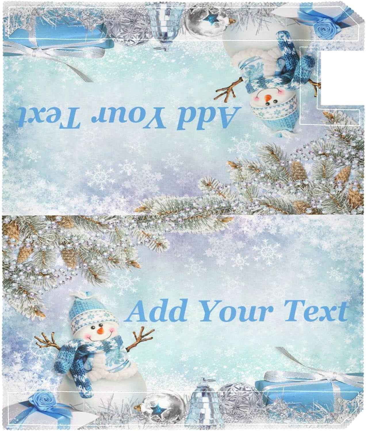 Personalized Winter Snowman Mailbox Cover Christmas Xmas Snowflakes Mailbox Covers Magnetic Large Oversized 21"X25.5" Mailbox Wraps Post Letter Box Cover Garden Decorations