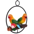 thumbnail image 2 of DEWIN Parrot Hanging Statue,Hanging Parrot Sculpture Hanging Ring Statue for Patio Lawn Home and Garden Decor, 2 of 8