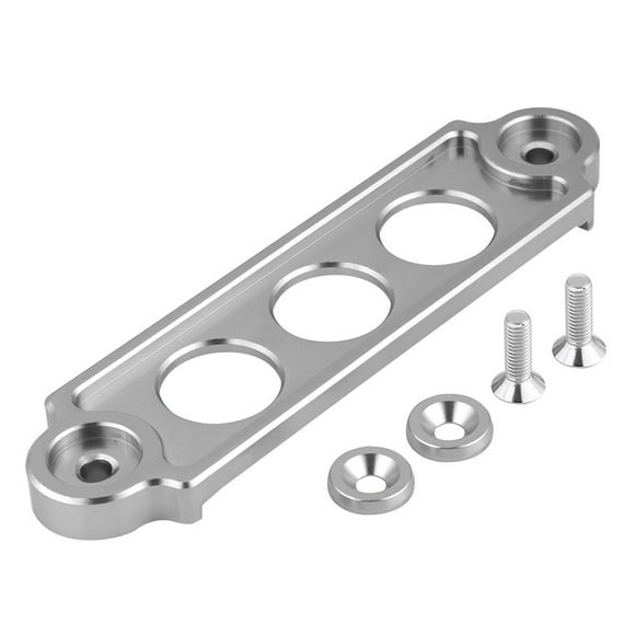 ZPSHYD Support d'arrimage de Batterie, Ensembles de Fixation de Batterie en Alliage d'aluminium compatibles avec CRX 1988-2000(Argent)