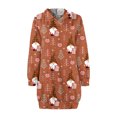 thumbnail image 5 of Mini vestido holgado de moda con estampado navideño de manga larga con capucha para mujer Pompotops  hdfakjf9290, 5 of 5