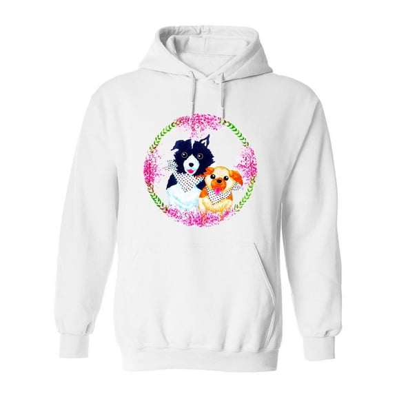 Couple Of Cute Dogs Hoodie Women -Image by Shutterstock, Female x-Large