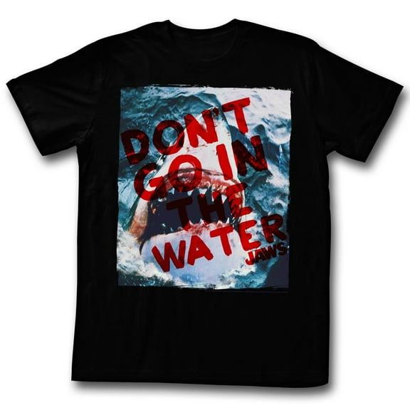 Jaws Don't Go In Red Black Adult T-Shirt