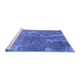 thumbnail image 2 of Ahgly Company Machine Washable Indoor Round Oriental Blue Industrial Area Rugs, 8' Round, 2 of 4