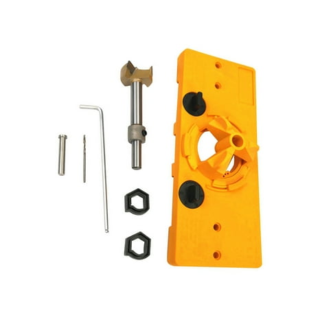 

7pcs Hinge Drill Bit Set Precisely Positioned Hinge Punch for Woodworking (Yellow 35MM)
