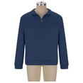thumbnail image 4 of RRMuAzgs Men's Quarter Zip Up Pullover Long Sleeve Casual Sweatshirt Lightweight Stand Up Collar Solid Color Sweaters, 4 of 6