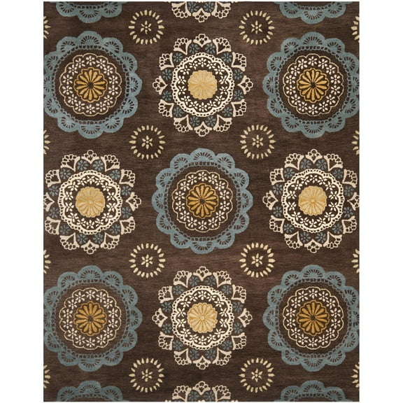 SAFAVIEH Wyndham Maitland Floral Area Rug, Eggplant/Multi, 8' x 10'