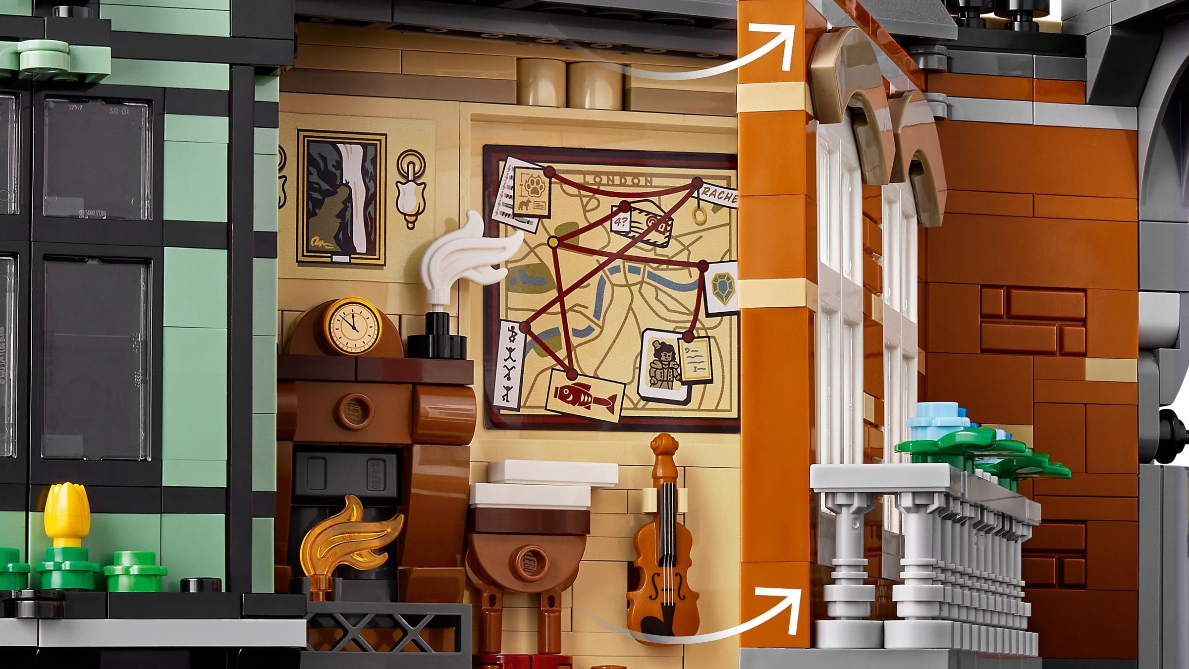 LEGO Icons Sherlock Holmes Book Nook 10351 Building Set – Victorian London Bookshelf Display with Minifigures, Collectible Literary Decor Model for Adults