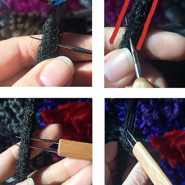 Gancho de aguja de ganchillo Dreadlock liwang 0,5mm 1/3 Uds herramientas de fabricación