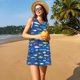 thumbnail image 3 of Balery Submarines And Whales Vestidos de verano para mujer con estampado: vestido holgado sin mangas, vestido playero informal y cómodo para días calurosos., 3 of 7